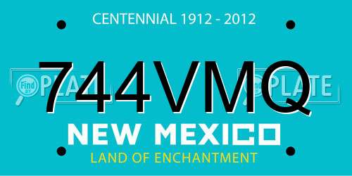 744VMQ New Mexico License Plate