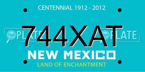 744XAT New Mexico License Plate