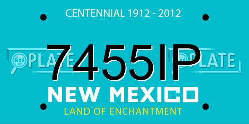 7455IP New Mexico License Plate