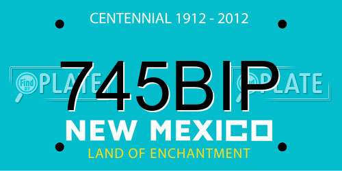 745BIP New Mexico License Plate