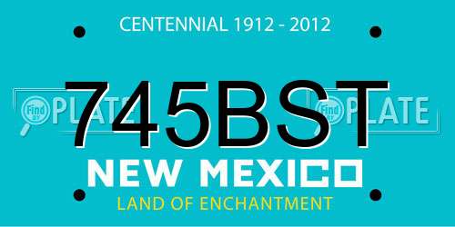 745BST New Mexico License Plate