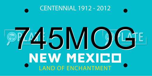 745MOG New Mexico License Plate