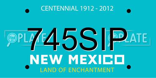 745SIP New Mexico License Plate