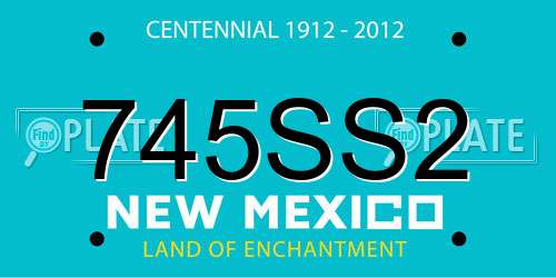 745SS2 New Mexico License Plate