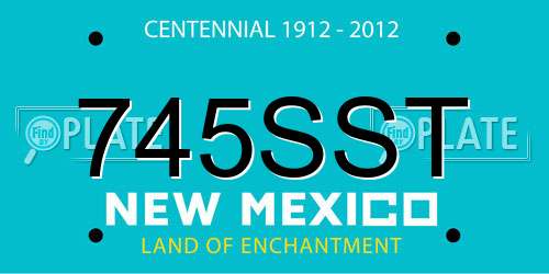745SST New Mexico License Plate