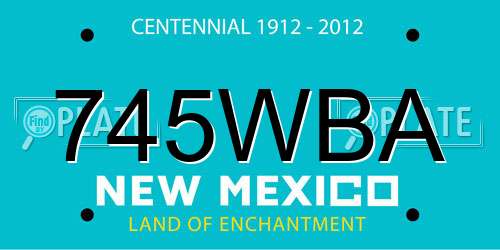 745WBA New Mexico License Plate
