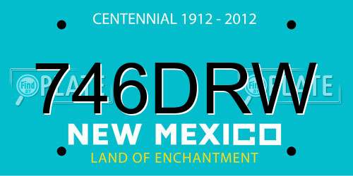 746DRW New Mexico License Plate