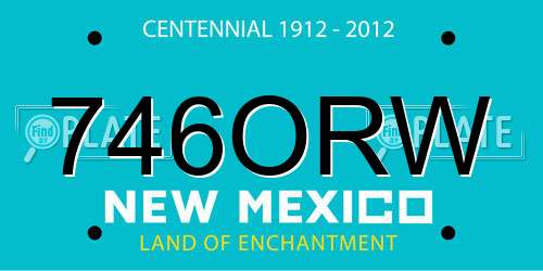 746ORW New Mexico License Plate