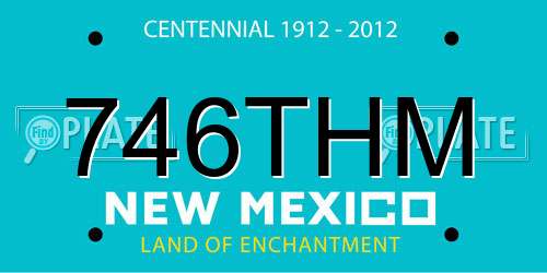 746THM New Mexico License Plate