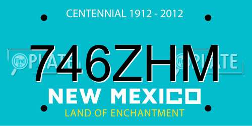 746ZHM New Mexico License Plate