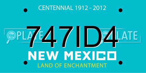 747ID4 New Mexico License Plate