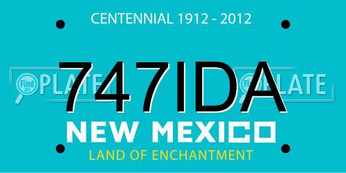 747IDA New Mexico License Plate