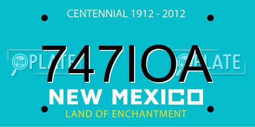 747IOA New Mexico License Plate