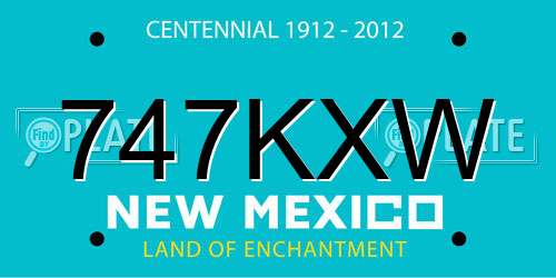 747KXW New Mexico License Plate