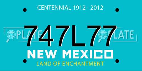 747L77 New Mexico License Plate