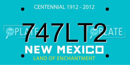 747LT2 New Mexico License Plate
