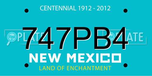 747PB4 New Mexico License Plate