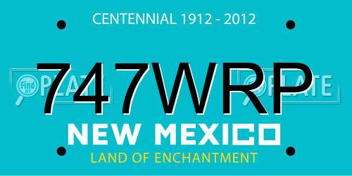 747WRP New Mexico License Plate