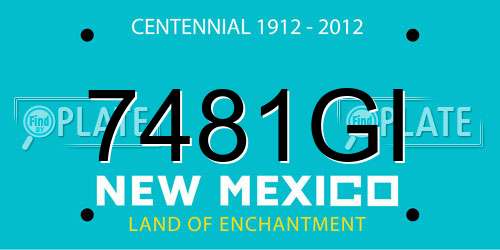 7481GI New Mexico License Plate