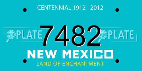 7482 New Mexico License Plate