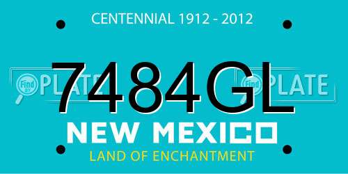 7484GL New Mexico License Plate
