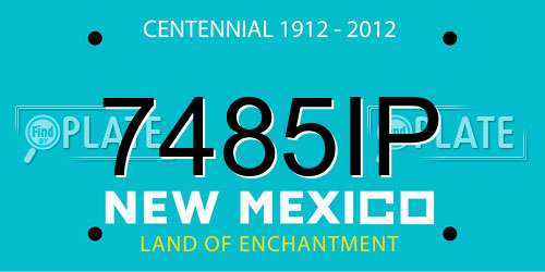 7485IP New Mexico License Plate