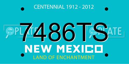 7486TS New Mexico License Plate