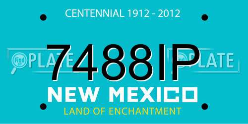 7488IP New Mexico License Plate