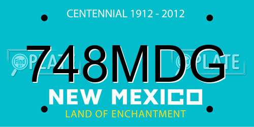 748MDG New Mexico License Plate