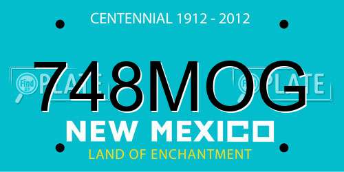 748MOG New Mexico License Plate