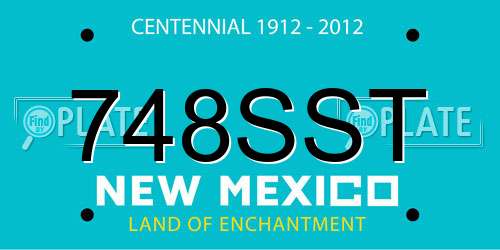 748SST New Mexico License Plate