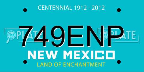 749ENP New Mexico License Plate