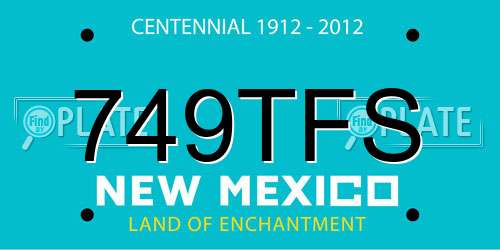 749TFS New Mexico License Plate