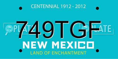 749TGF New Mexico License Plate