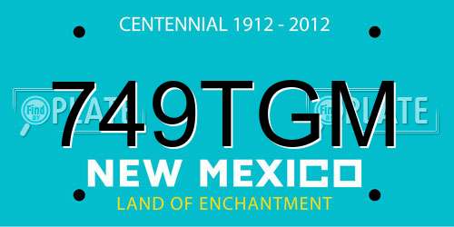 749TGM New Mexico License Plate