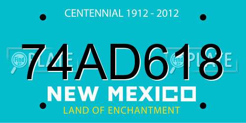 74AD618 New Mexico License Plate