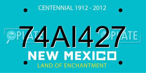 74AI427 New Mexico License Plate