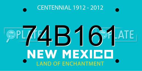74B161 New Mexico License Plate