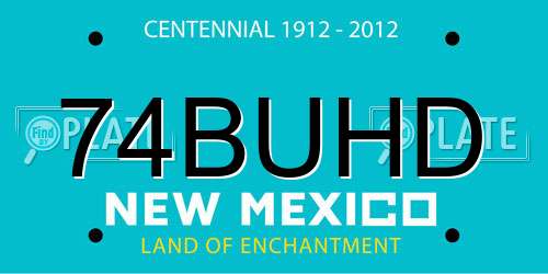 74BUHD New Mexico License Plate