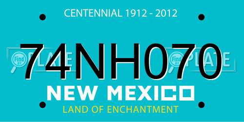 74NH070 New Mexico License Plate