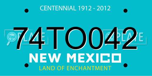 74TO042 New Mexico License Plate