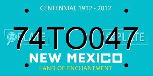 74TO047 New Mexico License Plate