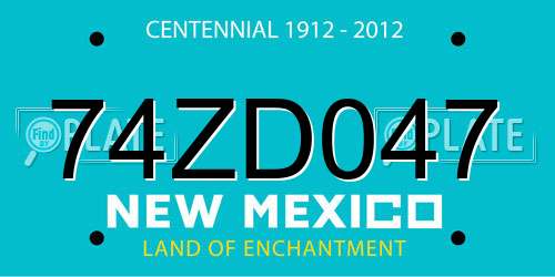 74ZD047 New Mexico License Plate