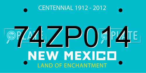 74ZP014 New Mexico License Plate