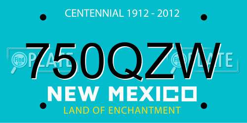 750QZW New Mexico License Plate