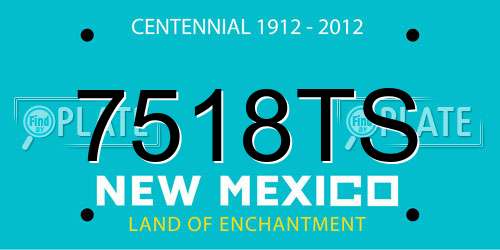 7518TS New Mexico License Plate