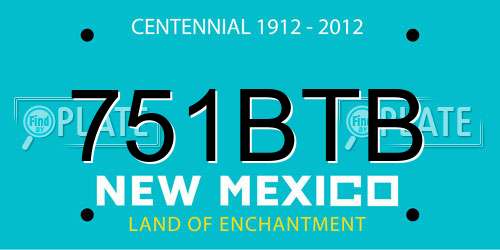 751BTB New Mexico License Plate