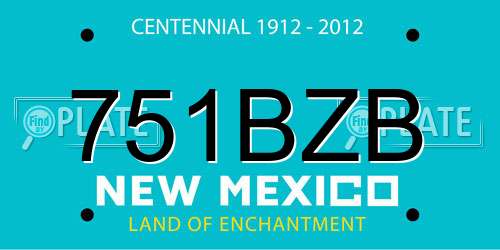 751BZB New Mexico License Plate