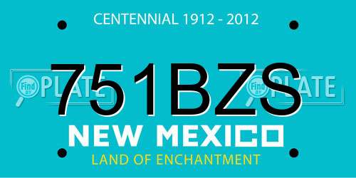 751BZS New Mexico License Plate