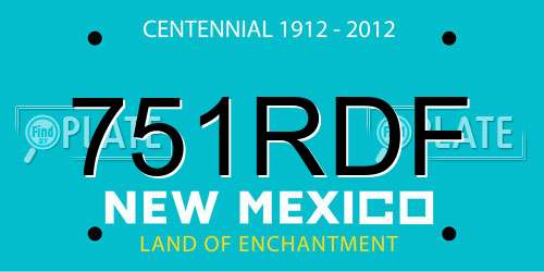 751RDF New Mexico License Plate